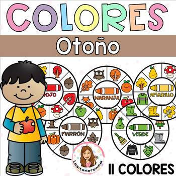 Preview of Colores otoño / Autumn Rainbow Colors. Spanish. September. October. Preschool