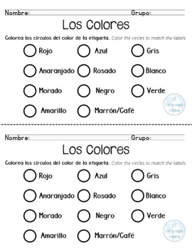 Preview of Colores y Círculos / Colors & circles (Spanish)