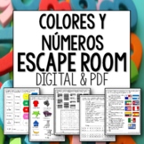 Colores y Numeros Escape Room Spanish Color and Number Vocabulary