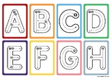 Colorful ABC Trace Cards