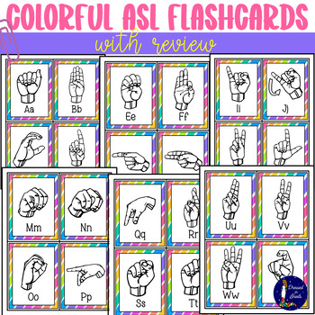 Preview of Colorful ASL Flashcards