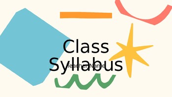 Preview of Colorful Abstract Pattern Class Syllabus Education Presentation