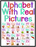 Colorful Alphabet Letter Posters with REAL photos (Beginni