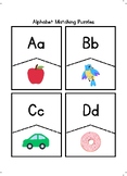 Colorful Alphabet Matching Puzzles Worksheet
