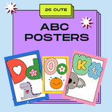 Alphabet:  Letter Posters Cards |  Cute Alphabet Flash Car