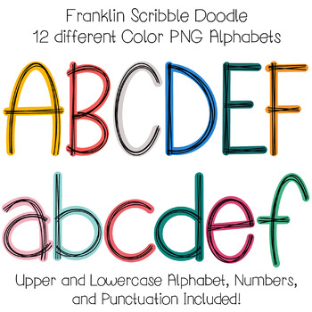 Preview of Colorful Alphabet Set | Alpha PNG Font | Bulletin Board Letters | Sublimation
