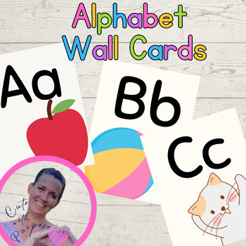 Preview of Colorful Alphabet Wall Cards