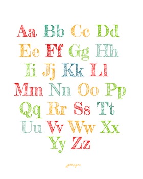 Preview of Colorful Alphabet for Classroom