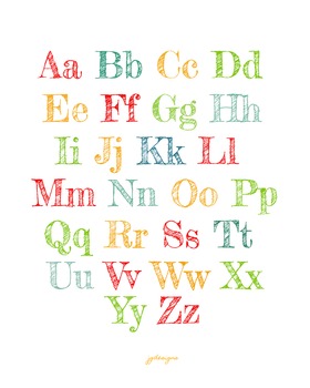 Preview of Colorful Alphabet for Classroom 16x20