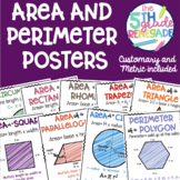 Colorful Area and Perimeter Posters- Polygons and Circles