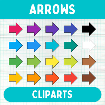 Preview of Colorful Arrow Cliparts - Printable Arrows Graphics - Commercial Use