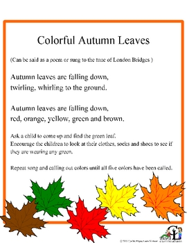 Colorful Autumn Leaves by C and L Curriculum | TPT