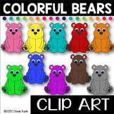Colorful BEARS Clip Art