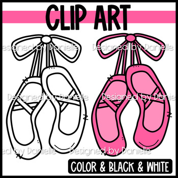 ballet shoes clip art black and white