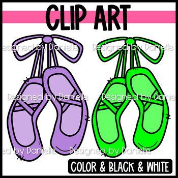 ballet shoes clip art black and white