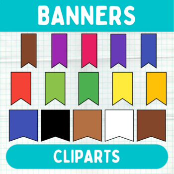 Preview of Colorful Banners Cliparts - Printable Graphics - Commercial Use