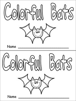 Preview of Halloween Colorful Bats Emergent Reader- Kindergarten- Color Words
