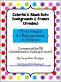Colorful & Black Dots Backgrounds & Frames Freebie! (Comme