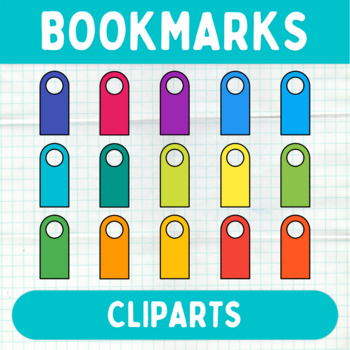 Preview of Colorful Bookmarks Cliparts - Printable Graphics - Commercial Use
