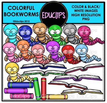 Colorful Open Books Clip Art Set {Educlips Clipart} by Educlips