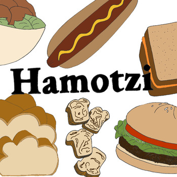 Preview of Colorful Brachos Poster - "Hamotzi" ("Bready" Foods)