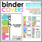 Colorful & Bright Binder Covers | Binder Sections | Poster