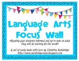 Colorful Bunting Language Arts Focus Wall Headers