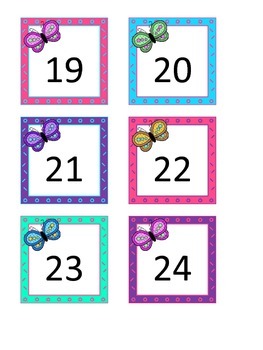 colorful butterfly calendar numbers 1 31 by shima bisagna