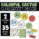 Colorful Cactus | Classroom Decor Set | Cactus Themed Clas