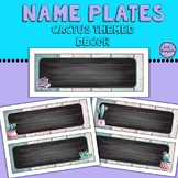 Colorful Cactus Themed Nameplates