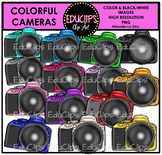 Colorful Cameras Clip Art Bundle {Educlips Clipart}