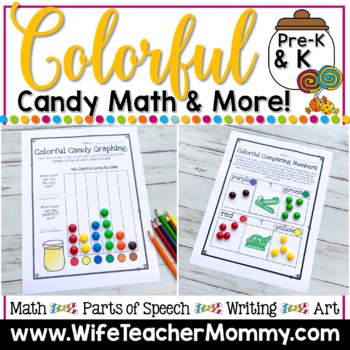Preview of Colorful Candy Math Activities & More for Kindergarten and Pre-K