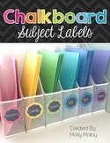 Colorful Chalkboard Subject Labels