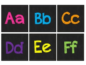 colorful chalkboard word wall letters of the alphabet by kcmasterpieces