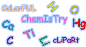 Preview of Colorful Chemistry Clipart (Blue Glow)