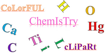 Preview of Colorful Chemistry Clipart - Straight