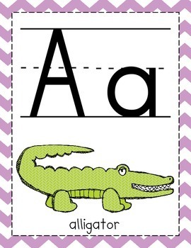 Chevron Alphabet and Number Line Classroom Decor by Keri Brown | TpT