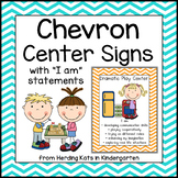 Colorful Chevron Center Signs
