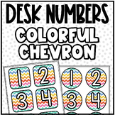 Colorful Chevron Desk/Table Numbers | Classroom Seating Or
