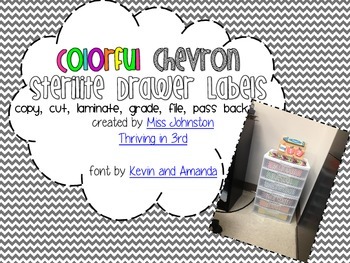 Colorful Chevron Sterilite Drawer Labels by Miss Johnston's Journey