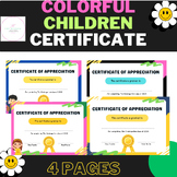 Colorful Children Certificate