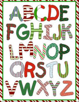 Font Clip Art: Christmas by Elizabeth McCarter | TpT