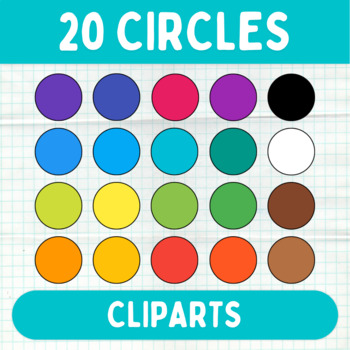 Preview of Colorful Circles Cliparts - Printable Dots Graphics - Commercial Use