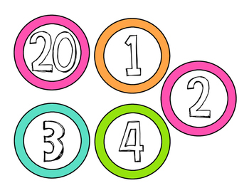 colorful class numbers 1 25 freebie by christina maurer tpt