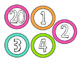 Colorful Class Numbers 1-25 **FREEBIE**