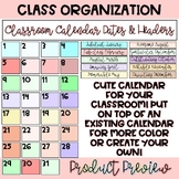 Colorful Classroom Calendar | Back to School | For All Sub