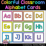 Colorful Classroom Decor Alphabet Cards Bulletin Board Free