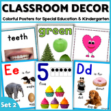 Colorful Classroom Decor Real Pictures Alphabet Posters Co