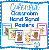 Colorful Classroom Hand Signal Posters