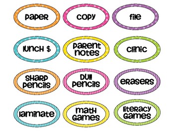 Editable and Pre-Filled Classroom Labels-2 styles by Westbrook's World